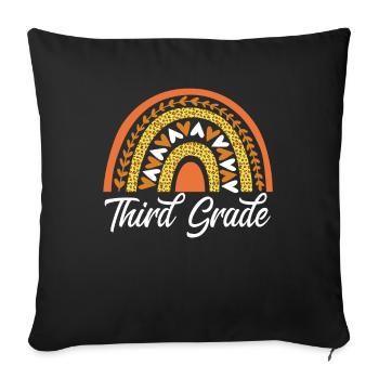 Leopard Rainbow Design Third Class For - Sofa pillowcase 17,3'' x 17,3'' (45 x 45 cm) - black - Front