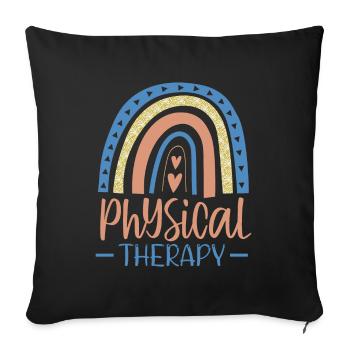 Conception de physiothérapie Pour les physiothérapeutes - Housse de coussin décorative 45 x 45 cm - noir - Devant
