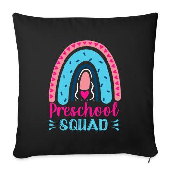 Preschool-kader-design For preschool-kader-team - Sofa pillowcase 17,3'' x 17,3'' (45 x 45 cm) - black - Front