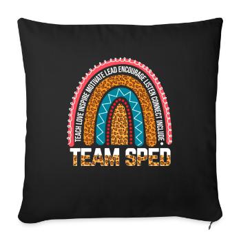 Team Sped Design Für Sonderschullehrer - Sofakissenbezug 45 x 45 cm - Schwarz - Vorne
