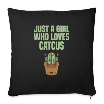 Cactus-plantes-jardinage - Housse de coussin décorative 45 x 45 cm - noir - Devant