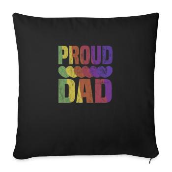 Lgbt Lesbienne Rainbow Flag Bisexuel Queer - Housse de coussin décorative 45 x 45 cm - noir - Devant