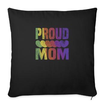 Lgbt Lesbienne Rainbow Flag Bisexuel Queer - Housse de coussin décorative 45 x 45 cm - noir - Devant