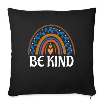 Be Friendly Design For Friendly - Sofa pillowcase 17,3'' x 17,3'' (45 x 45 cm) - black - Front