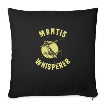 Praying mantis Insect lover Mantis - Sofa pillowcase 17,3'' x 17,3'' (45 x 45 cm) - black - Front