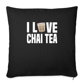 Chai-tee-latte - Sofa pillowcase 17,3'' x 17,3'' (45 x 45 cm) - black - Front