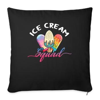 Ice Cream Squad pour les fans de frozen sweet - Housse de coussin décorative 45 x 45 cm - noir - Devant
