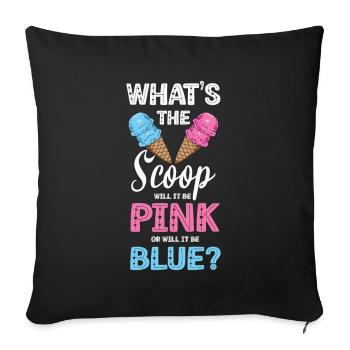 Quel est le hit, sera-t-il rose ou pour - Housse de coussin décorative 45 x 45 cm - noir - Devant
