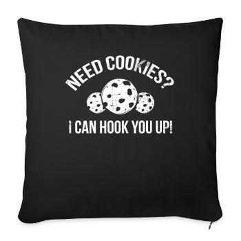 Need cookies I need for baker or bake - Sofa pillowcase 17,3'' x 17,3'' (45 x 45 cm) - black - Front