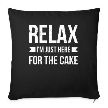 Détendez-vous, je suis juste là pour le - Housse de coussin décorative 45 x 45 cm - noir - Devant