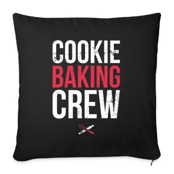 Cookie Baking Crew For Bakers Or Baking Fans - Sofa pillowcase 17,3'' x 17,3'' (45 x 45 cm) - black - Front