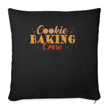 Cookie Baking Crew For Bakers Or Baking Fans - Sofa pillowcase 17,3'' x 17,3'' (45 x 45 cm) - black - Front