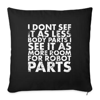 I don't see it as a few body parts for which - Sofa pillowcase 17,3'' x 17,3'' (45 x 45 cm) - black - Front