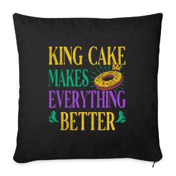 King Cake Macht Alles Besser Für Baker Or - Sofakissenbezug 45 x 45 cm - Schwarz - Vorne