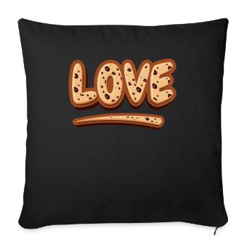 J’adore la pâtisserie pour les boulangers ou les amateurs de pâtisserie - Housse de coussin décorative 45 x 45 cm - noir - Devant