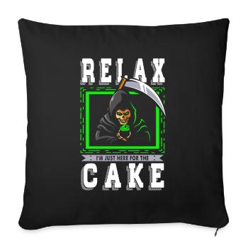 Détendez-vous, je suis juste là pour le - Housse de coussin décorative 45 x 45 cm - noir - Devant