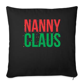 Nanny Claus Design pour grand-mère grand-mère - Housse de coussin décorative 45 x 45 cm - noir - Devant