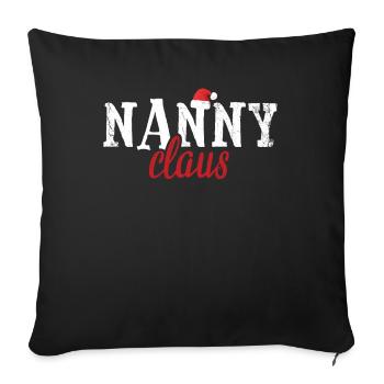 Nanny Claus Design pour grand-mère grand-mère - Housse de coussin décorative 45 x 45 cm - noir - Devant