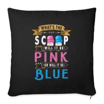 Quel est le hit, sera-t-il rose ou pour - Housse de coussin décorative 45 x 45 cm - noir - Devant