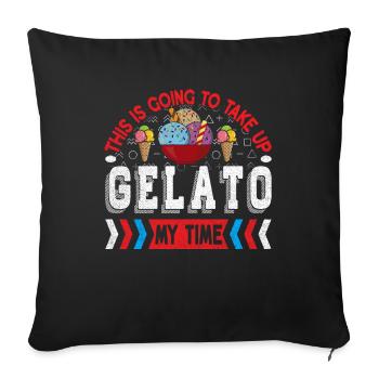 Ce sera gelato mon temps pour Frozen In - Housse de coussin décorative 45 x 45 cm - noir - Devant