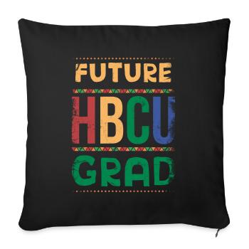 Futur diplômé Hbcu Pour Fier - Housse de coussin décorative 45 x 45 cm - noir - Devant