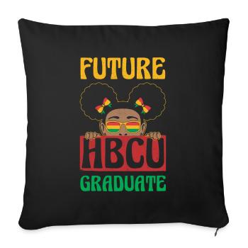 Futur diplômé Hbcu Pour Fier - Housse de coussin décorative 45 x 45 cm - noir - Devant