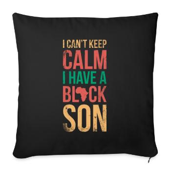 Je ne peux pas rester calme, j’ai un - Housse de coussin décorative 45 x 45 cm - noir - Devant