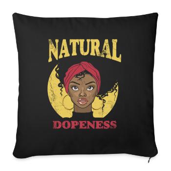 Natural Stupidity For Proud African Americans - Sofa pillowcase 17,3'' x 17,3'' (45 x 45 cm) - black - Front
