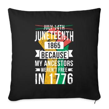 14 juillet 1865 Parce que je suis fier - Housse de coussin décorative 45 x 45 cm - noir - Devant