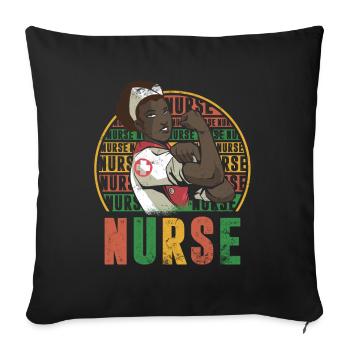 Nurse For Pride Black - Sofa pillowcase 17,3'' x 17,3'' (45 x 45 cm) - black - Front