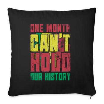 Un mois ne peut pas raconter notre histoire pour la Fierté - Housse de coussin décorative 45 x 45 cm - noir - Devant