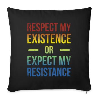 B stands for black and brilliant for Pride African - Sofa pillowcase 17,3'' x 17,3'' (45 x 45 cm) - black - Front