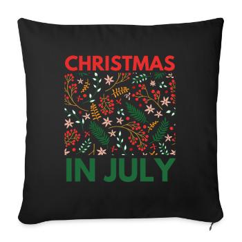 Christmas in July design for Christians and tree - Sofa pillowcase 17,3'' x 17,3'' (45 x 45 cm) - black - Front