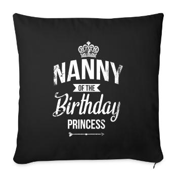 Nanny The Birthday Princess For - Sofa pillowcase 17,3'' x 17,3'' (45 x 45 cm) - black - Front