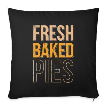 Freshly baked cakes for bakers or baking fans - Sofa pillowcase 17,3'' x 17,3'' (45 x 45 cm) - black - Front