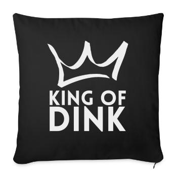 King Of Dink For Pickleball Players Or - Sofa pillowcase 17,3'' x 17,3'' (45 x 45 cm) - black - Front