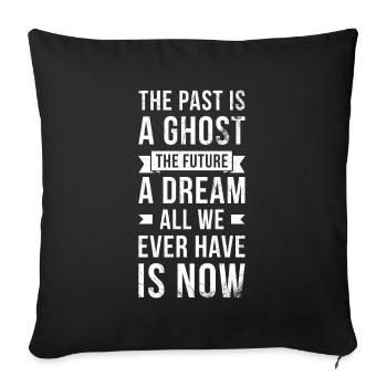 The past is a spirit, the future a - Sofa pillowcase 17,3'' x 17,3'' (45 x 45 cm) - black - Front