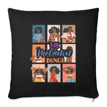 The Melanin Bundle For Proud African Americans - Sofa pillowcase 17,3'' x 17,3'' (45 x 45 cm) - black - Front