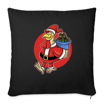 Christmas Ugly Christmas Poultry Xmas Chicken - Sofa pillowcase 17,3'' x 17,3'' (45 x 45 cm) - black - Front
