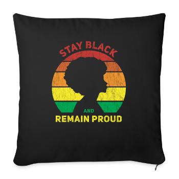 Stay Black And Stay Proud Retro For Pride - Sofa pillowcase 17,3'' x 17,3'' (45 x 45 cm) - black - Front