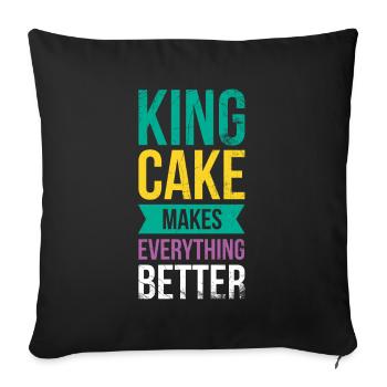 King Cake Macht Alles Besser Für Baker Or - Sofakissenbezug 45 x 45 cm - Schwarz - Vorne