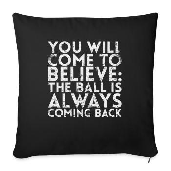 You will come to do that for Pickleball players - Sofa pillowcase 17,3'' x 17,3'' (45 x 45 cm) - black - Front