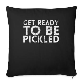 Get ready for Pickleball players - Sofa pillowcase 17,3'' x 17,3'' (45 x 45 cm) - black - Front
