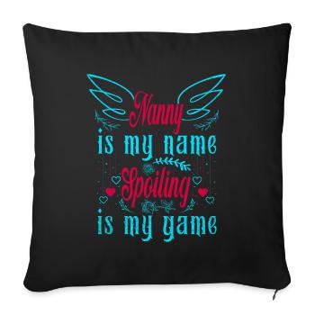 Nounou est mon nom, car la perdition est mon - Housse de coussin décorative 45 x 45 cm - noir - Devant
