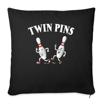 Bowl Design Bowling Player Sport For Bowlers - Sofa pillowcase 17,3'' x 17,3'' (45 x 45 cm) - black - Front