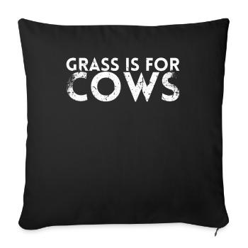 Gras Ist Für Kühe Design Für Tennisfans - Sofakissenbezug 45 x 45 cm - Schwarz - Vorne