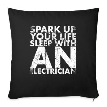 Awaken your life sleep with a for - Sofa pillowcase 17,3'' x 17,3'' (45 x 45 cm) - black - Front