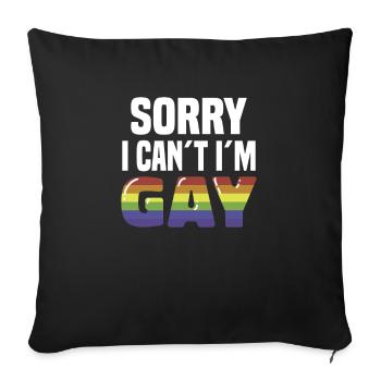 Lgbt Lesbian Rainbow Flag Bisexual Queer - Sofa pillowcase 17,3'' x 17,3'' (45 x 45 cm) - black - Front