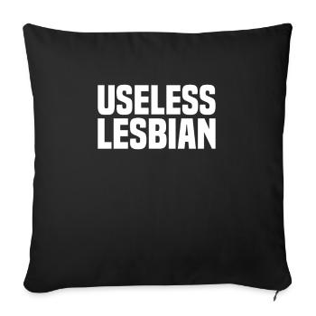 Lgbt Lesbian Rainbow Flag Bisexual Queer - Sofa pillowcase 17,3'' x 17,3'' (45 x 45 cm) - black - Front