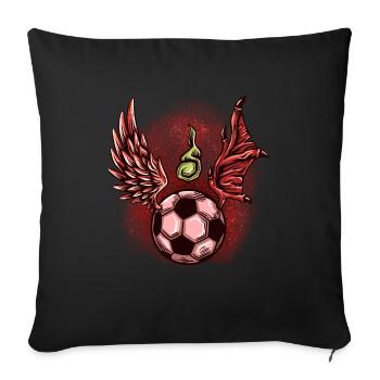 Cadeau d’Halloween Witch Football Killer Horror - Housse de coussin décorative 45 x 45 cm - noir - Devant